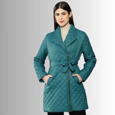 CHEMISTRY Women Solid Quilted Jacket