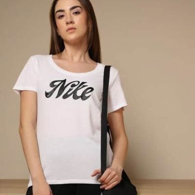 NIKE Women’s Brand Print Round-Neck T-Shirt