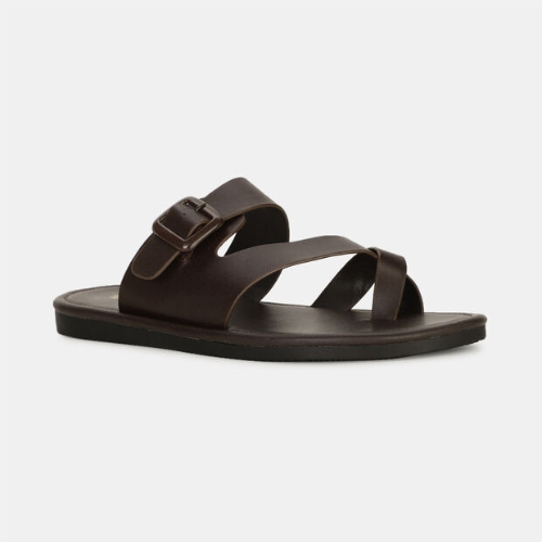 Bata Dark Brown Toe Ring Slippers for Men