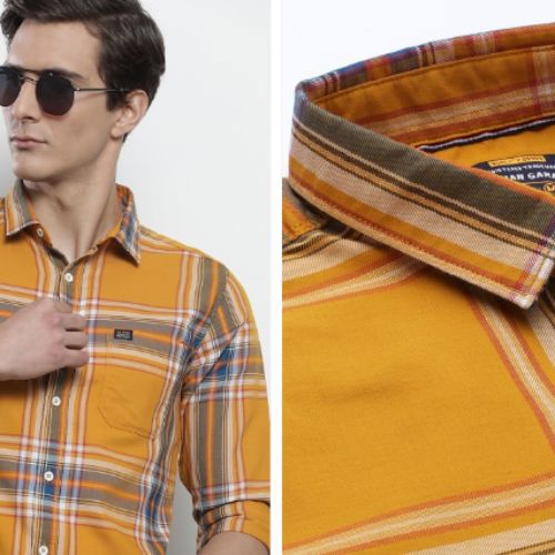 The Indian Garage Co – Yellow Comfort Checked Shirt