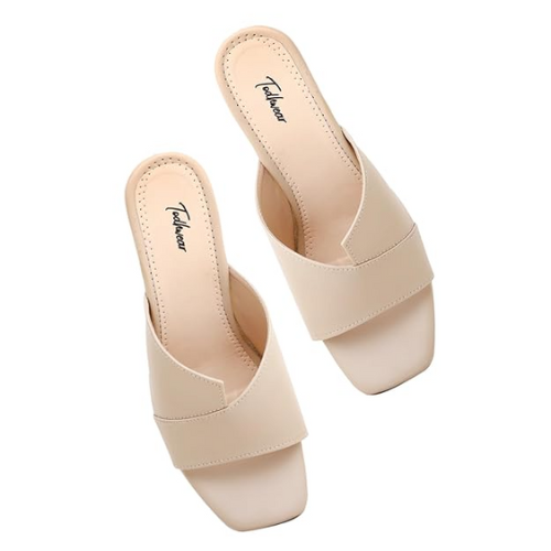 Double Cut Heeled Sandals