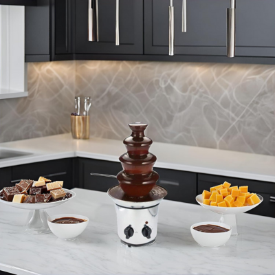 Gurubhai Equipments 4-Tier Chocolate Fondue Fountain Machine