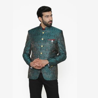 Wintage – Banarasi Rayon-Cotton Blue Blazer