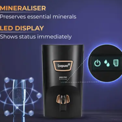 LIVPURE LIV-PEP-STAR-COPPER RO + UV + UF + Minerals Water Purifier