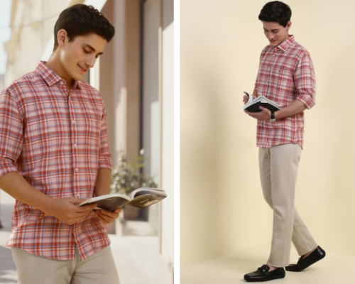 Men Multi-Coloured Regular Fit Checked Full Sleeves Casual Shirt
