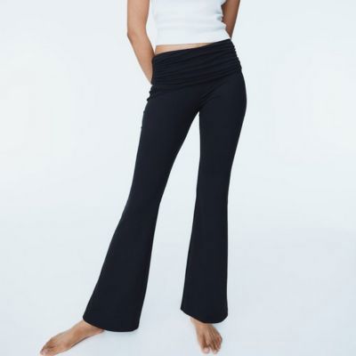 H&M Gathered Microfibre Yoga Pants