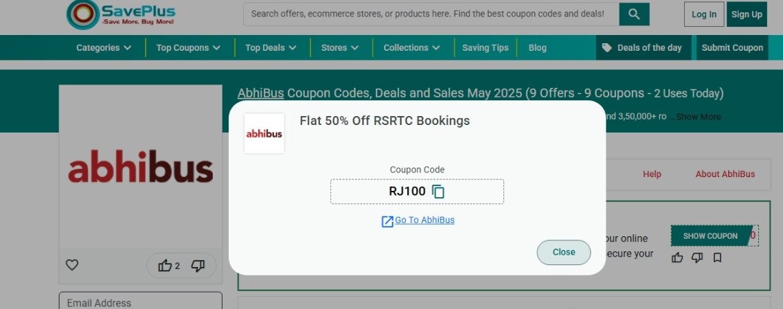 Use SavePlus-Verified AbhiBus Promo Codes