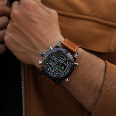 Sylvi Analogue-Digital Luxury Watch – Black Dial