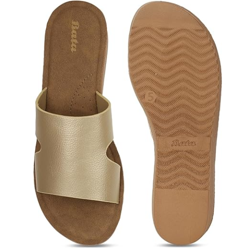 Bata Women’s Gold Quincin Wedges