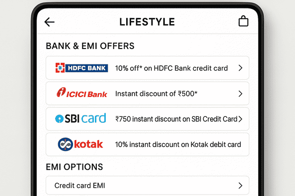 Use Bank Offers and No-Cost EMI Options