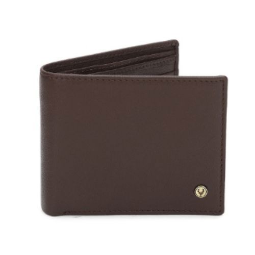 Allen Solly – Coffee Brown Solid Two-Fold Leather Wallet