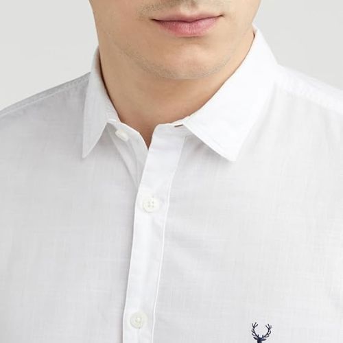 Allen Solly – Men Cotton Plain Slim Fit Shirt