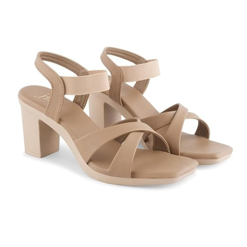 JM LOOKS Fancy Block Heel Sandal