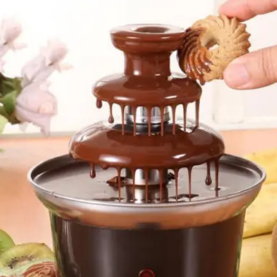 GETZET 3-Layer Chocolate Fondue Fountain