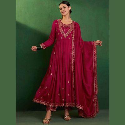Sequin Embroidered Anarkali Kurta Set