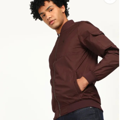 Allen Solly Men Solid Bomber Jacket